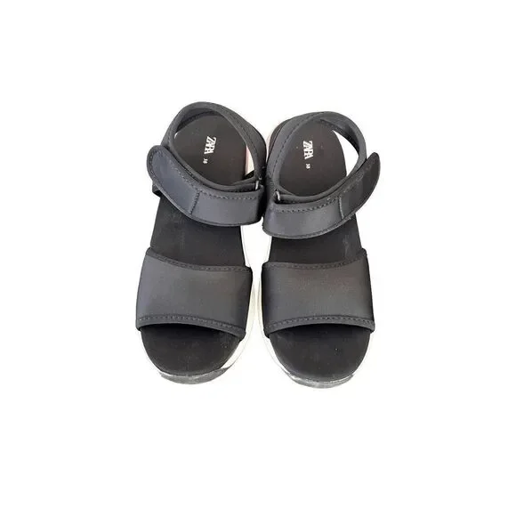 ZARA Platform Wedge Sandals size 8 - Picture 7 of 9
